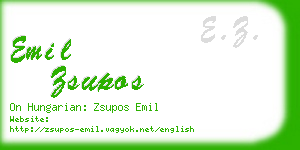 emil zsupos business card